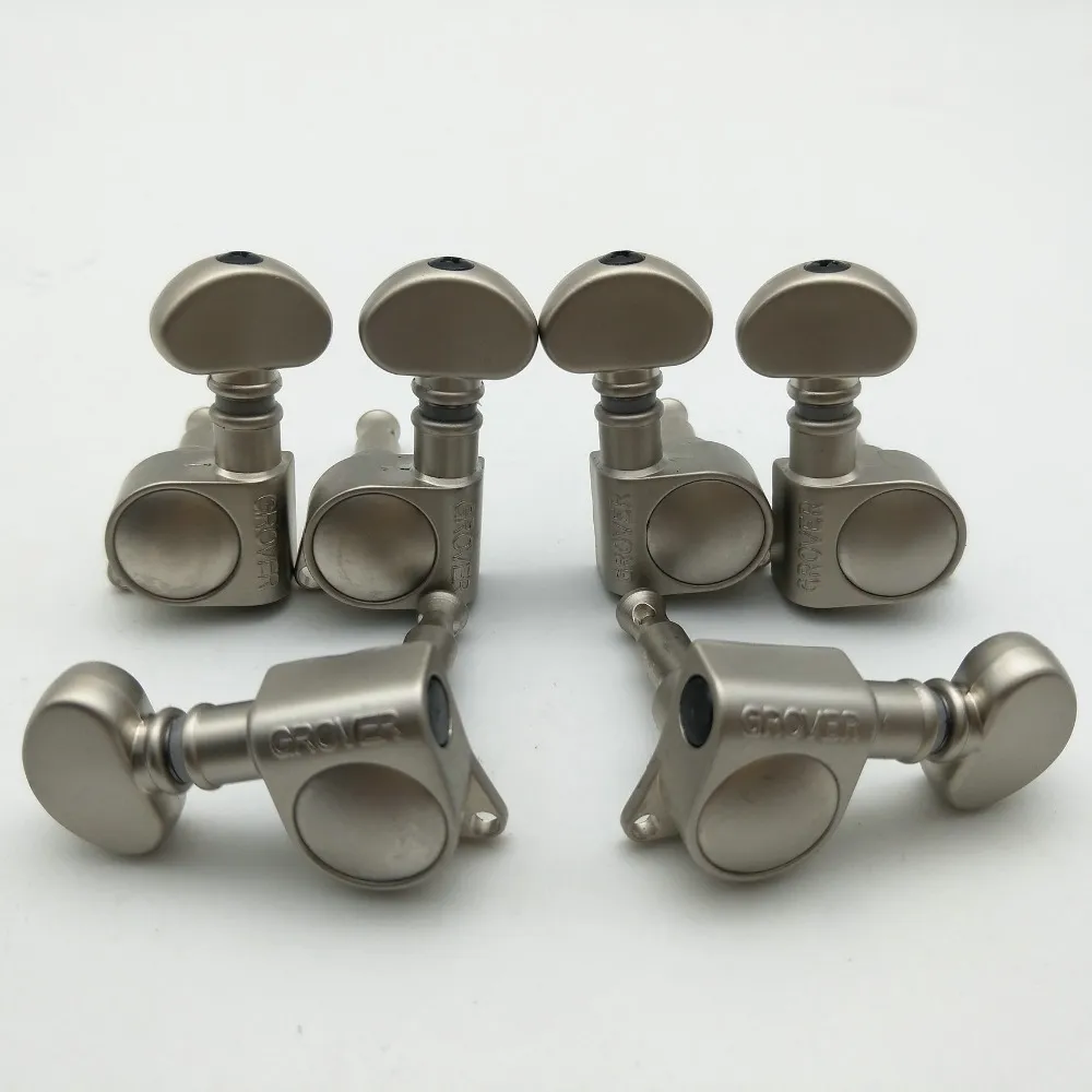 Rare Silver Scrub Grover Guitar Tuning Pegs Guitar Machine Heads Tuners 3L+3R Guitar Parts