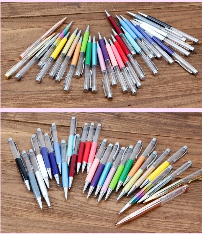 Wholesale Colorful Glitter Crystal Crystal Ballpoint Pen With