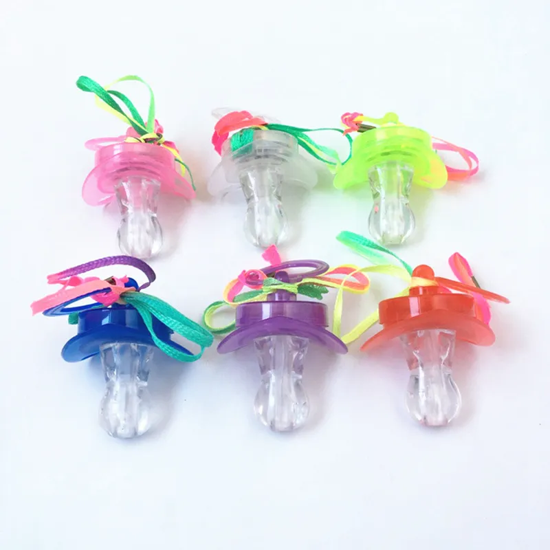 LED ベビーおしゃぶりおもちゃ 幼児用光る点滅乳首おしゃぶり ソフト 