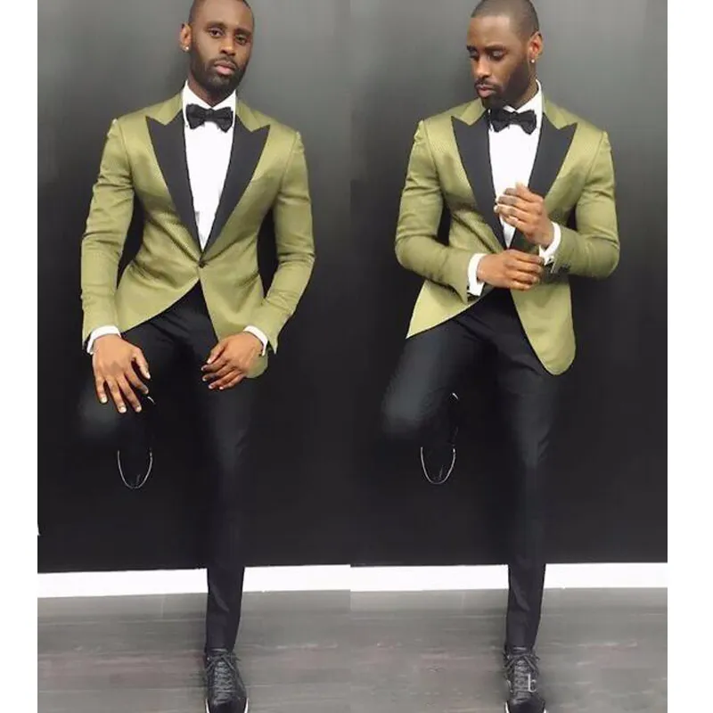 Trajes elegantes para hombres j venes 2020 verano muesca solapa novio boda esmoquin 2 piezas ej rcito verde sat n hombres fiesta esmoquin con