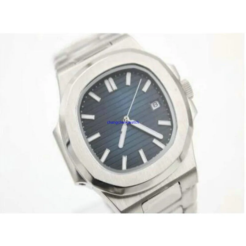 2020 водонепроницаемые часы Men Automatic Watch 5711 Серебряный ремешок Blue Mense Mense Mechanical Montre de Luxe Наручительные.