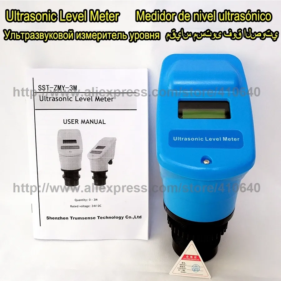 3 meter bereik geïntegreerd Ultrasone waterniveau Meter Material Aantal Level Meter Ultrasone Sensor Factory Direct Supplying