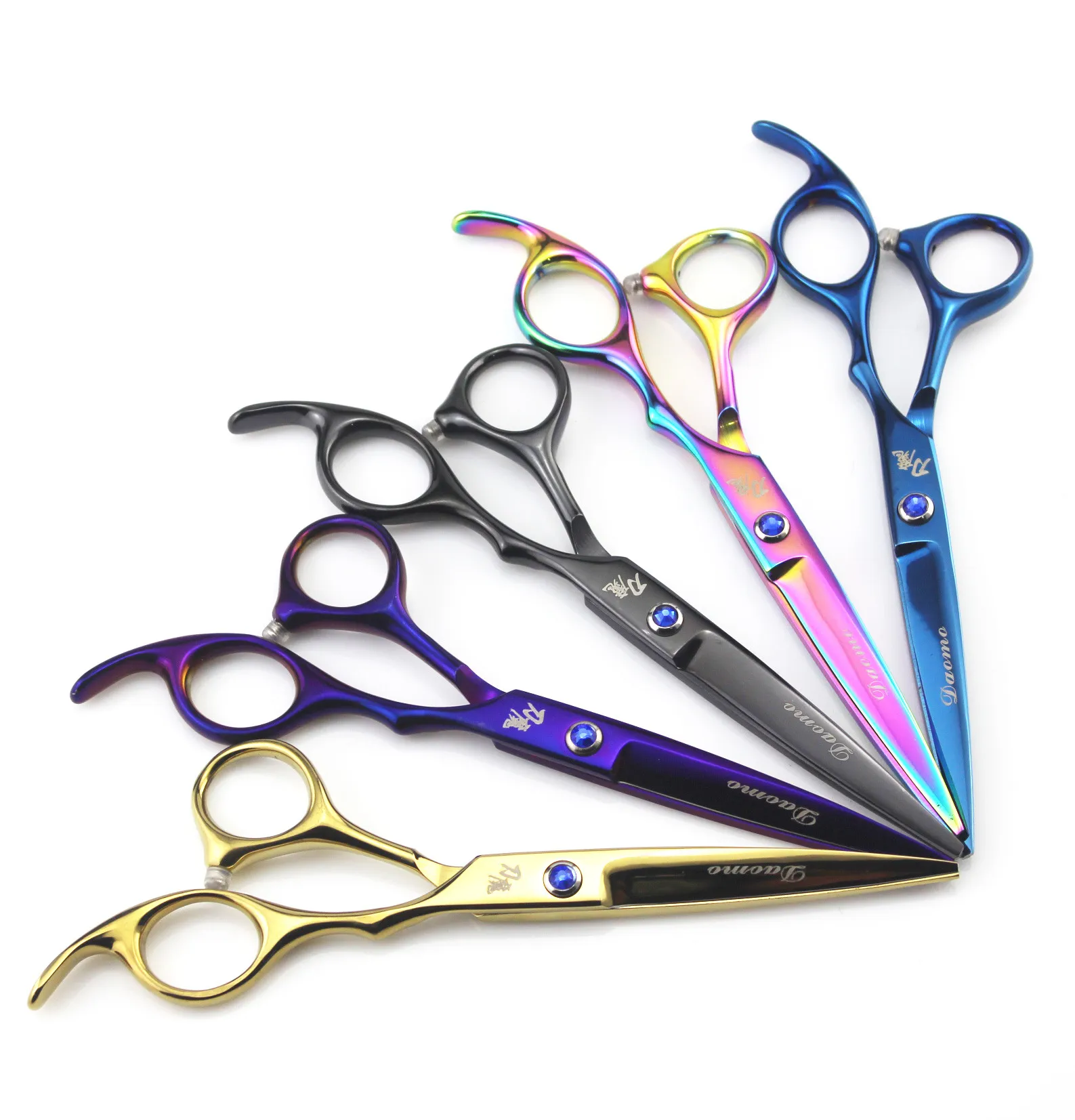 2pc / set Professionele Haar Snijden Schaar Haarschaar Kappers Schaar Kit Haar Straight Dunning Scissors Barber Salon Gereedschap