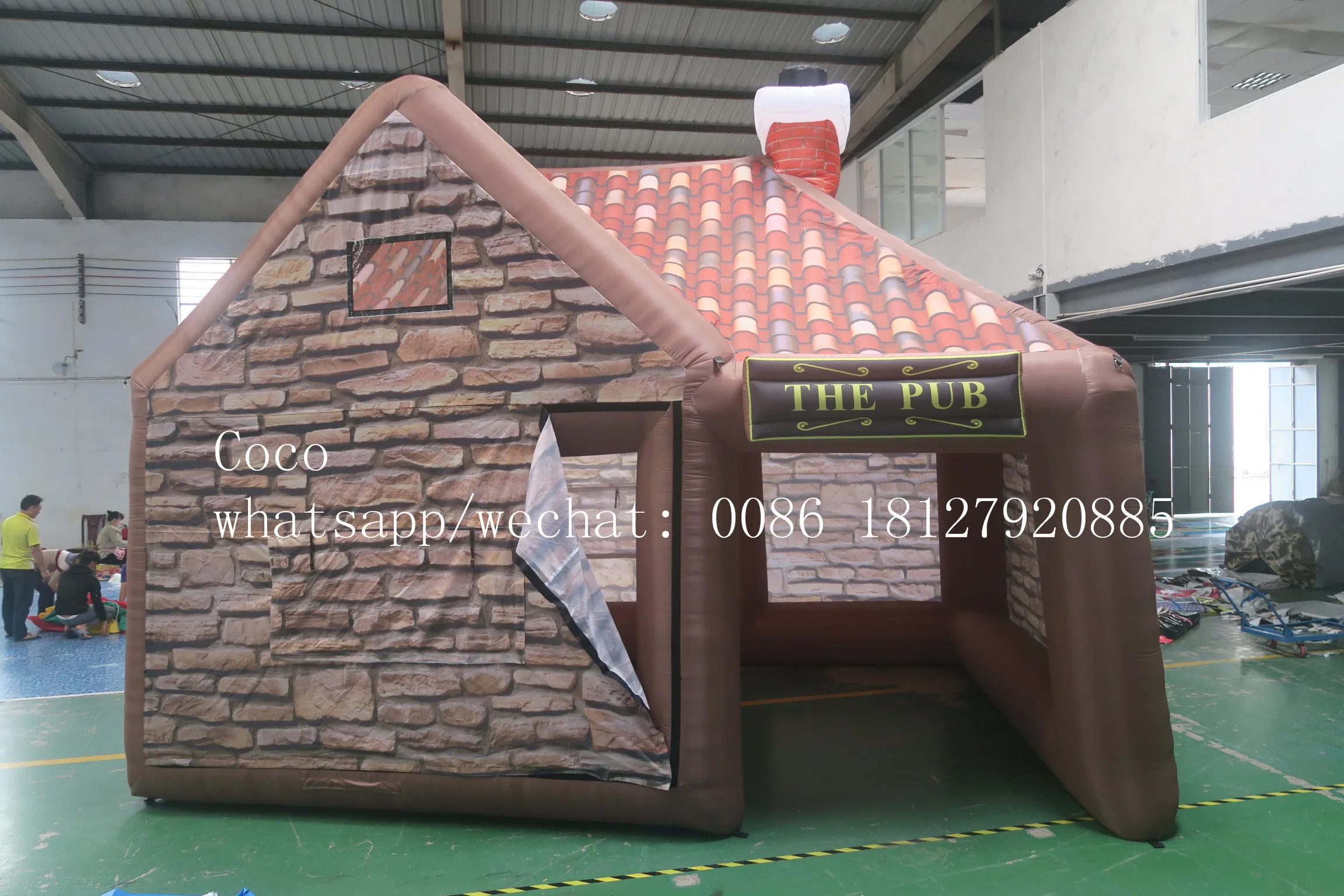 Wholesale Portable 6x4x5mH Inflatable Irish Pub House For Woodlands ...
