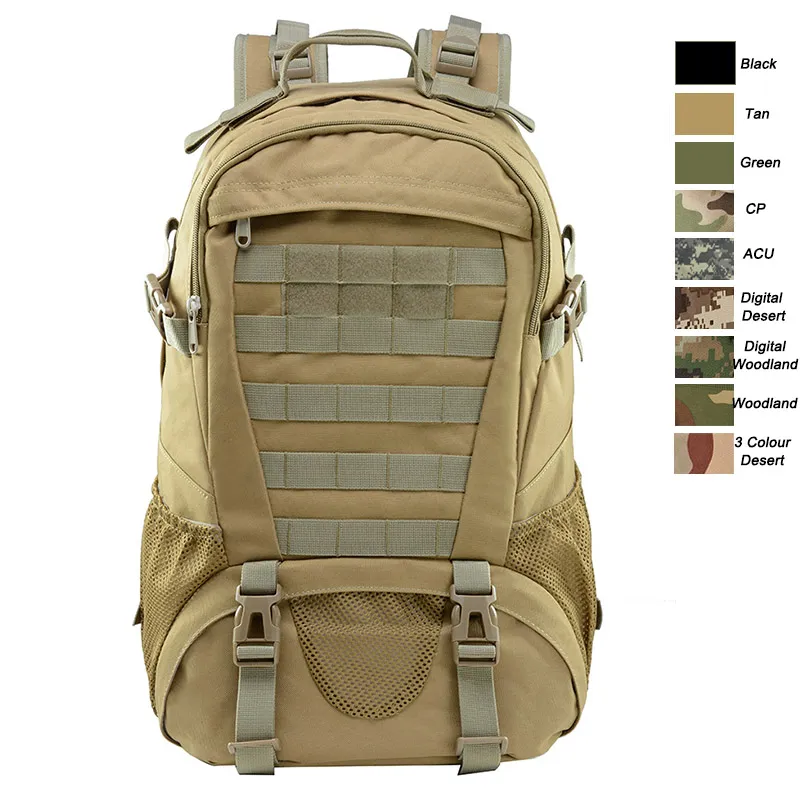 Utomhussport Tactical Camo Molle ryggsäck Pack Bag Rucks Knapsack Assault Combat Camouflage No11-029 FGG