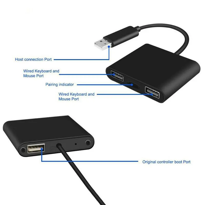 Mcbazel KX Adaptateur Convertisseur de Clavier et Souris USB Adaptateur  pour PS4/ PS3/ Xbox One/NS Switch Console Convertisseur : : Jeux  vidéo