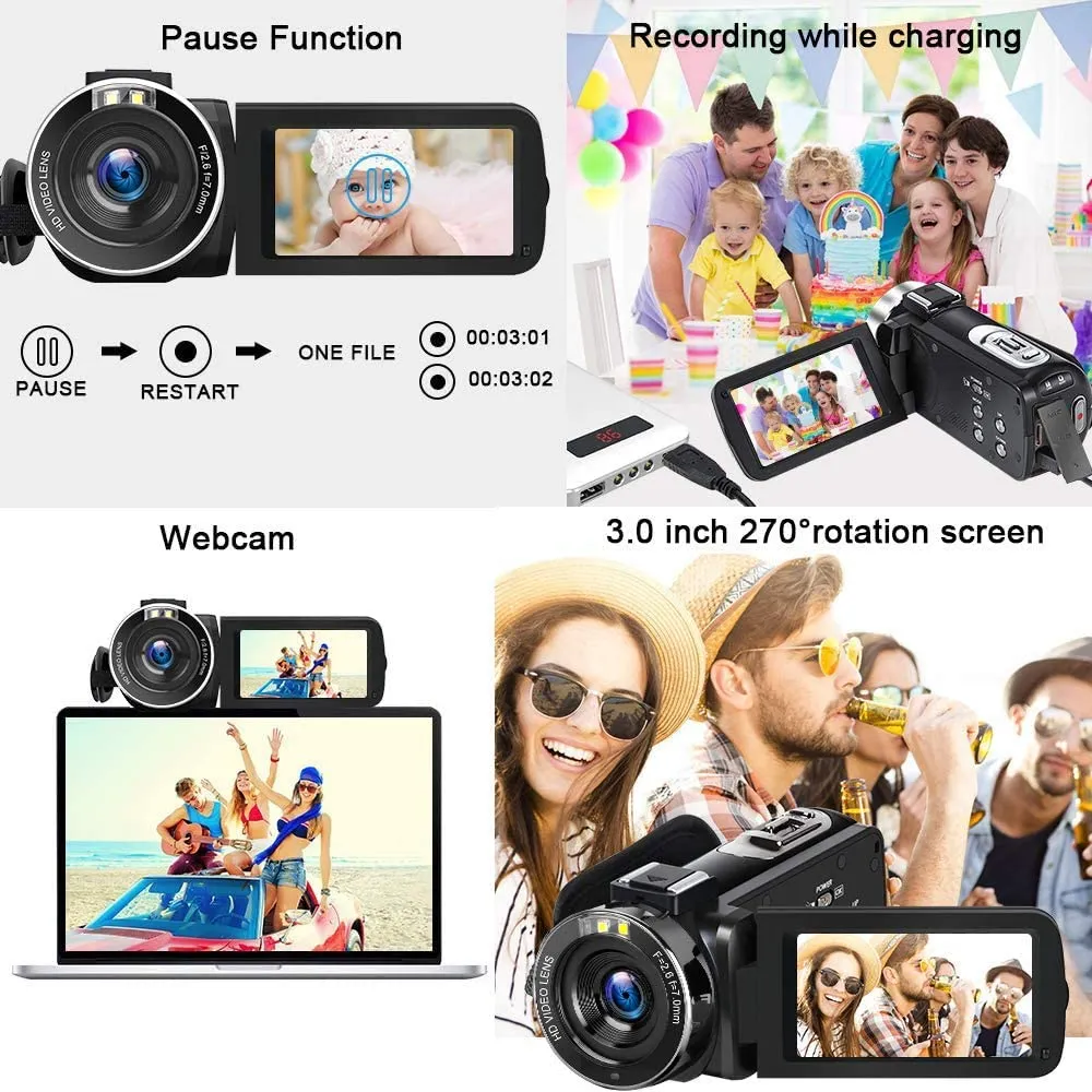 Cámara Digital 4K, Video 4K Ultra HD 48MP Foto 4K, Cámara De Doble Lente Zoom Digital 18x Camara De Enfoque Automatico Para Fotografia Con Wifi Y