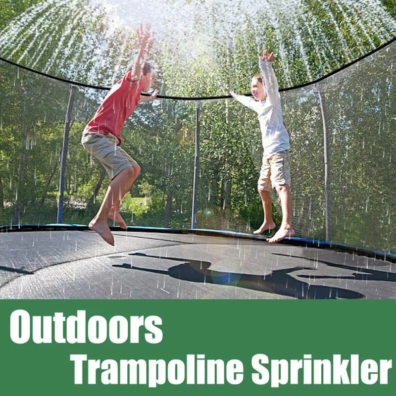 Summer Water Sprinkler Trampoline Sprinkler Outdoor Garden Water Games Toy Sprayer Backyard Park Accessories 65.6 Ft Game