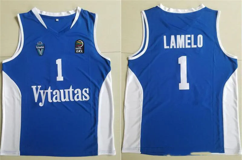 Lithuania Prienu Vytautas Basketball Jersey Men s Team Blue and White Stitched Uniform 1 Lamelo Ball 3 Liangelo Ball 99 Lavar Ball Shirts