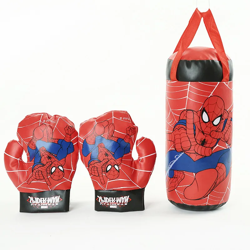 Spider-man de juguete para niños boxeo Avengers strike guantes de juguete  spiderman saco de arena