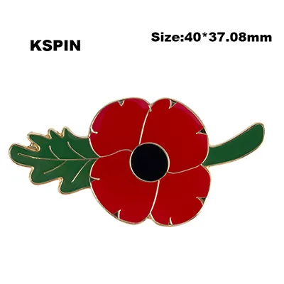 Lest We Forget Flower Lapel Pin Flag Badge Lapel Pins Badges Brooch XY01201119606