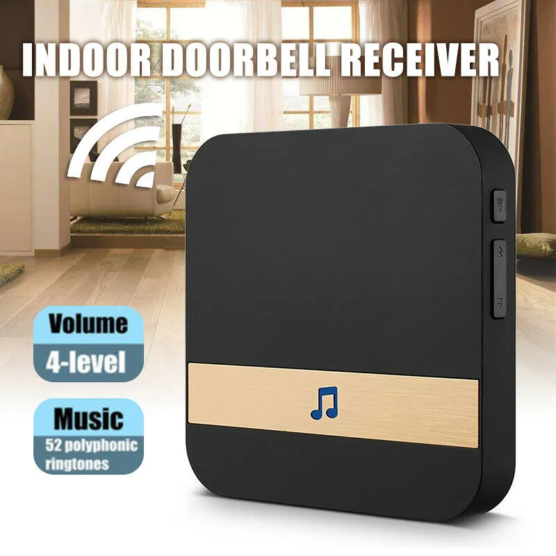 WIFI sem fio Smart Video Campainha 433MHz Chime Receptor de Música Segurança Casa Indoor Intercomport Bell Receiver 10-110dB Sounds