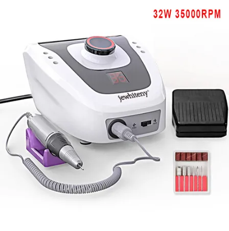 32W 35000RPM Trapano elettrico per unghie Set di macchine per manicure per macchina per pedicure per unghie Attrezzatura per trapano per unghie Strumenti per manicure