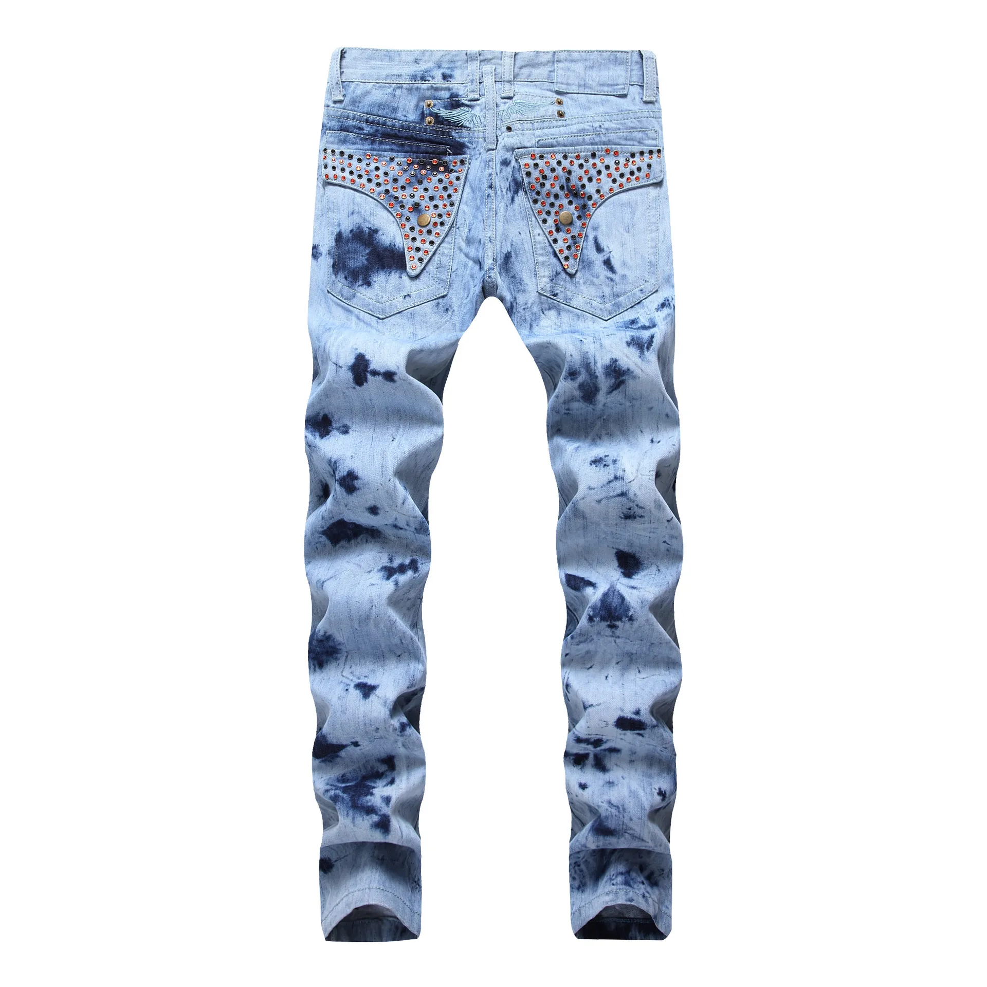 2019 Hot Sale Mens Straight Slim Fit Biker Jeans With Zip Men S