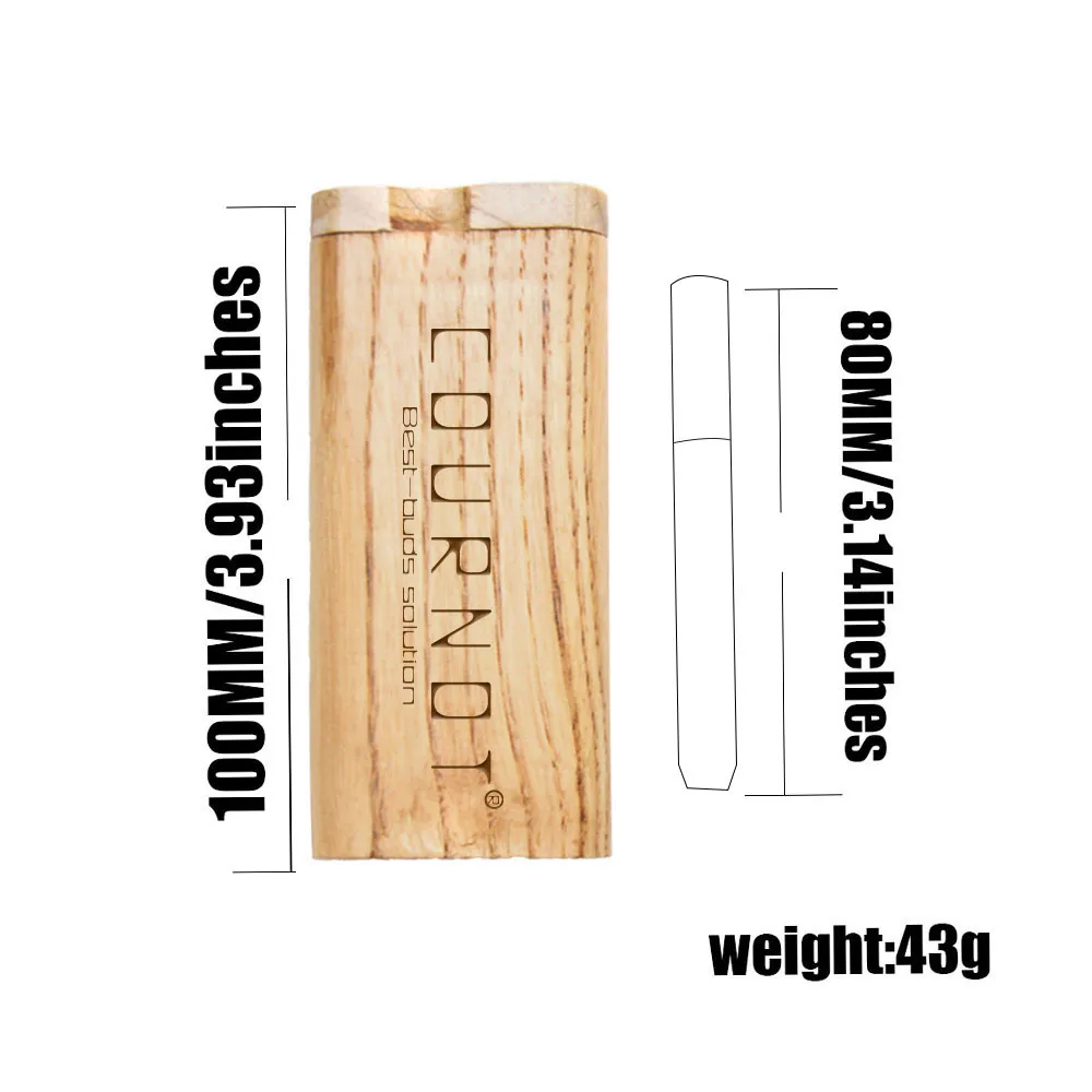 2020 Novo Natural Handmade Wood Wood Madeira Dugout Com Digger One Hitter Tubulação Tubulações De Vidro Filtros de Cigarro Tubos De Fumar Tubos De Madeira Dugout Tube