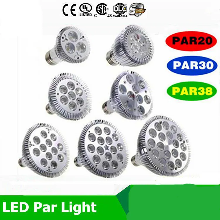 디 밍이 가능한 led 전구 par38par30par20 9W10W14W18W24W30W E27 파 20 30 38led 조명 스포트 램프 빛 통