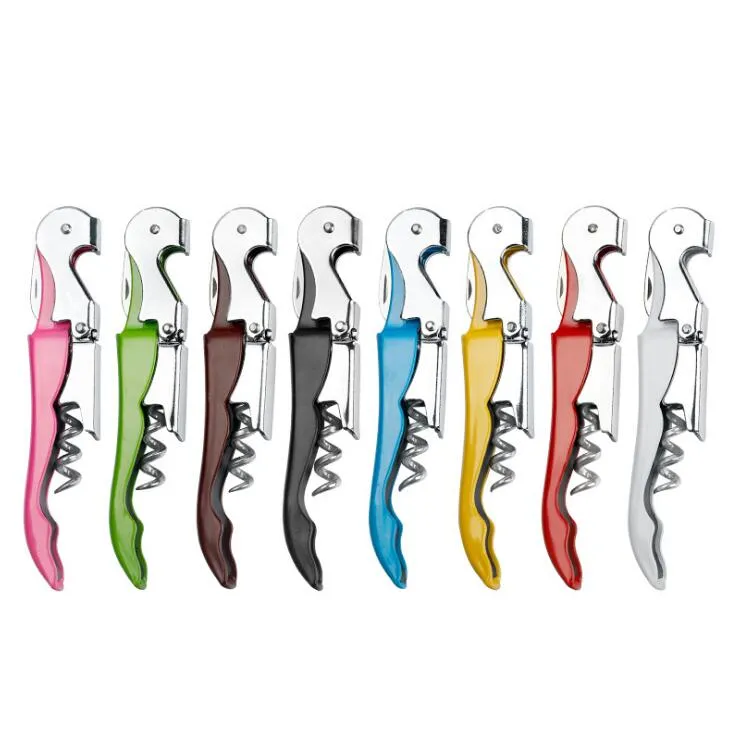 100pcs/lot Wine Corkscrew Opener Stainless Steel Bottle Opener Wine Corkscrew Tool Easy Use Wholesale LX1484