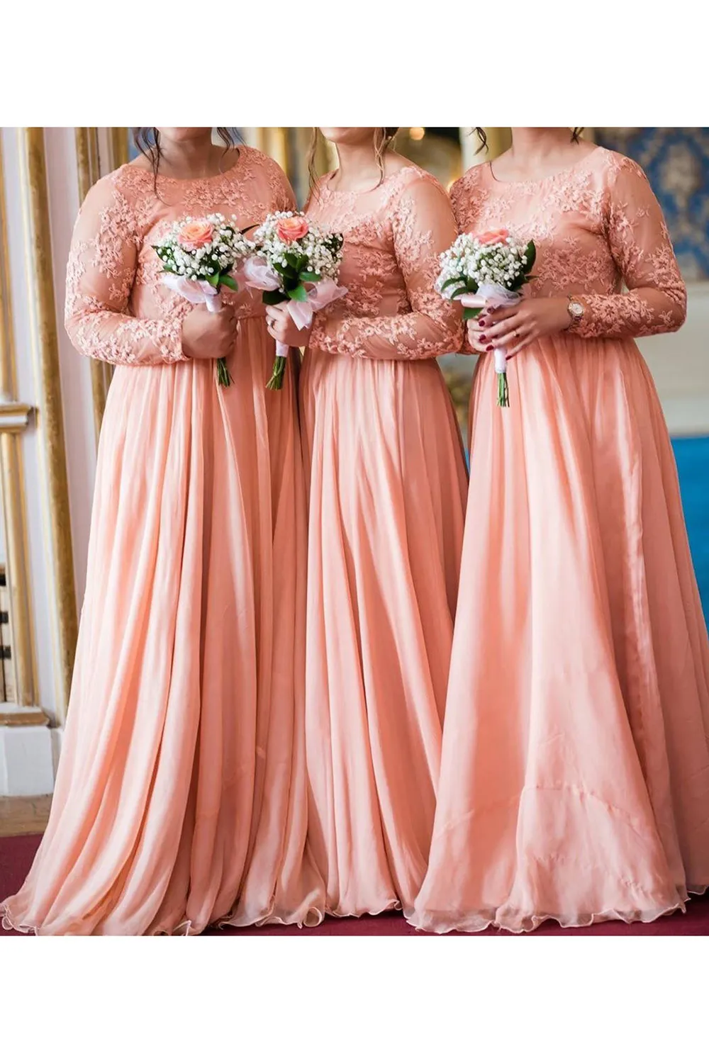 Modest coral dress hotsell