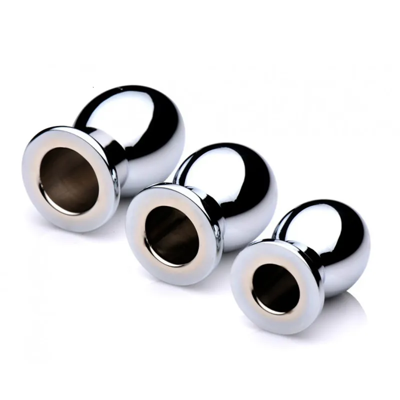 anal plug tube BEEGER Hollow Aluminum Anal Plug 3 Size Metal Anal... From Zhengrui08,  $8.45