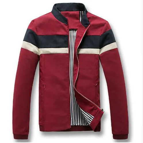 2019 Fashion Men Spring Patchwork Jackets and Coats Jaqueta Masculina Male Casual Slim Fitted Zipper Jackets Hombre
