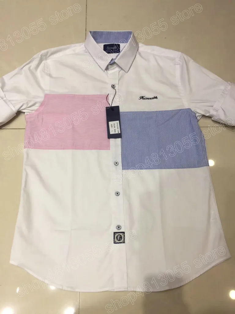 New Style Faconnable Brand Shirts Chemise Masculine Fashion Men