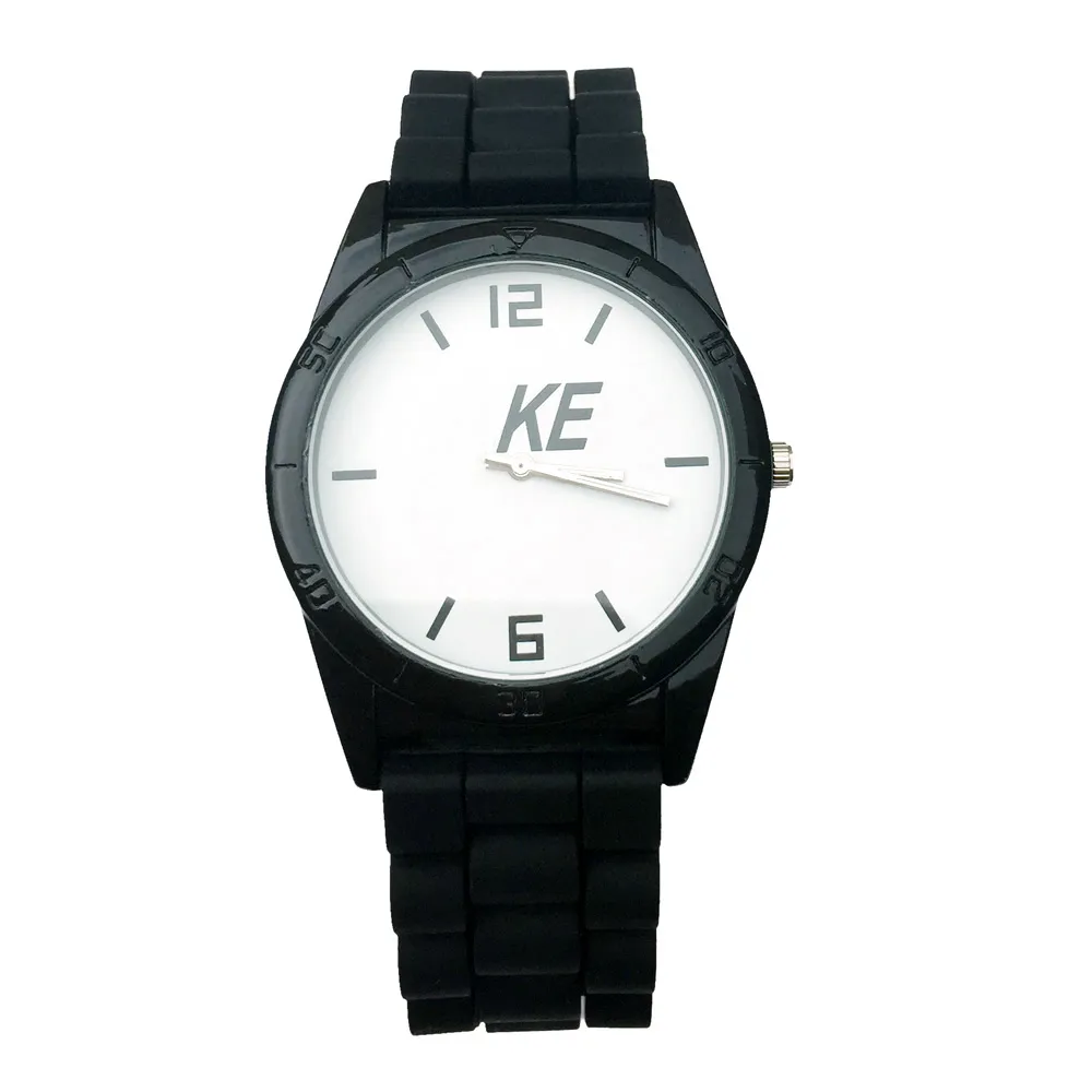 Fashion Brand women men`s unisex Silicone band quartz wrist watch N05