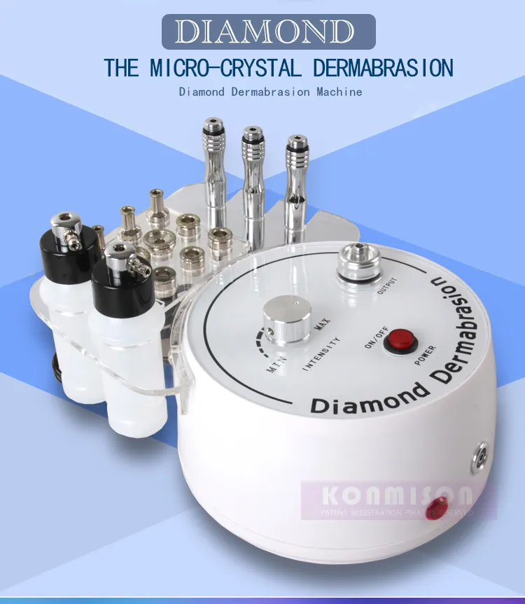 3 in 1 diamante microdermoabrasione dermoabrasione macchina spray sottovuoto per la cura del viso attrezzatura per la pulizia del viso rimozione dei punti neri