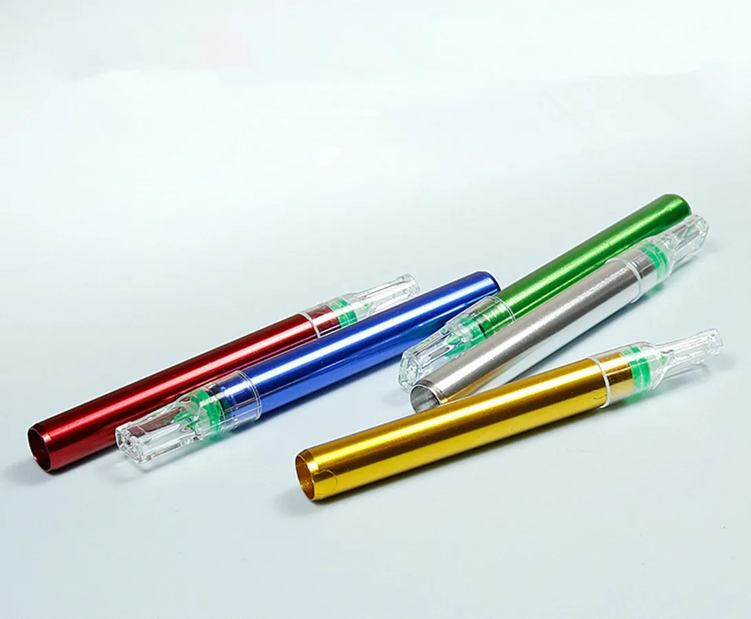 DHL Mini Zigarette Stiftform Rauchen Handpfeife 82mm mit Federmund Metall Aluminiumlegierung Pfeife Tabak Rauchen Zubehör
