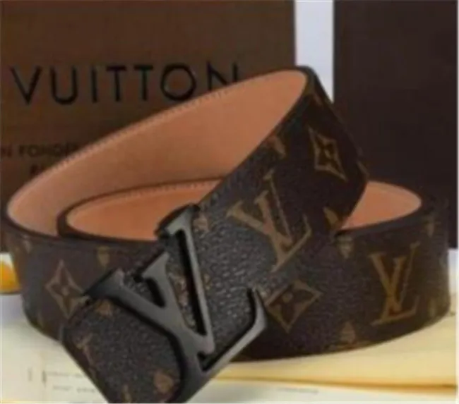 Mejor Venta Diseñadores Y1 Las Mujeres Del Cuero De La Correa L2 LOUIS  VUITTON Masculino Luxary Cinturones Negro Mujer Del Hombre De La Correa  Aguja Grande Buckle105 120 Cm De 13,59 €