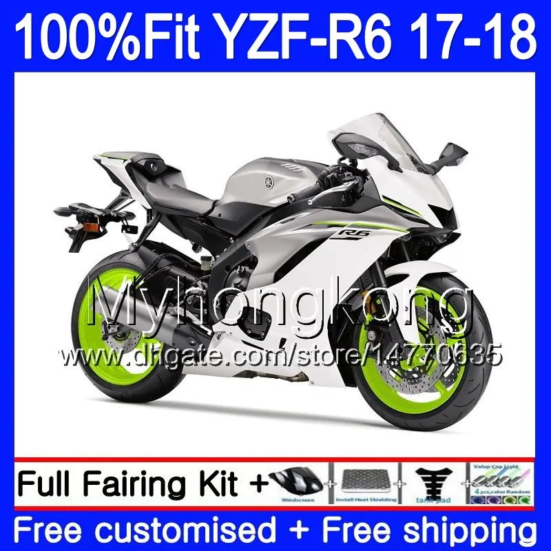 Einspritzset für Yamaha YZF600 YZF R6 YZF 600 YZF-R6 17 18 Glanzfarbe heiß 248HM.36 YZF R 6 YZF-600 YZFR6 2017 2018 Verkleidungskörper + 7 Geschenke