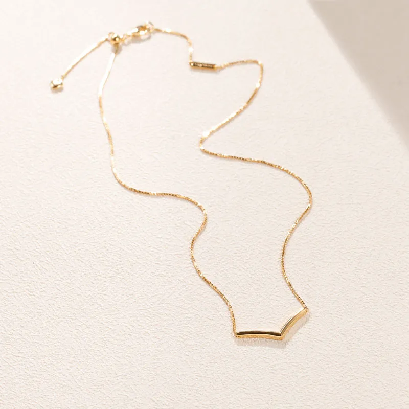 Gold wishbone cheap necklace pandora