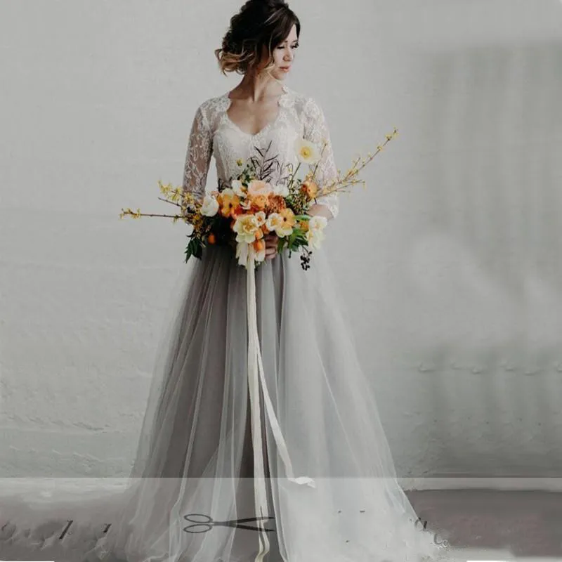 knee length dresses for ladies Florence Square Neck Guipure Lace Column Wedding Dress | Bone and Grey  Bridal main image 1