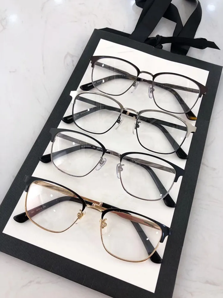 Premium Unisex Eyebrow Gold Frames Glasses 609OK 52 18 145mm For Fashionable Prescription Eyeglasses Full Set With Packing Case From Tgy2017 38.66 DHgate.Com