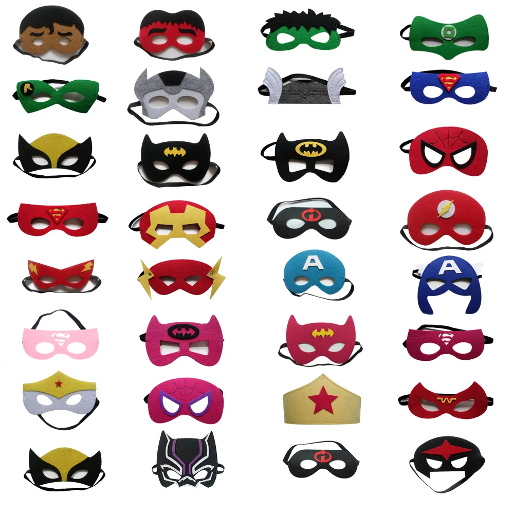 222 Styles Halloween Superhero Costume Akcesoria Maski dla dzieci i dorosłych świąteczne przyjęcie urodzinowe Ubierz się na Cosplay Carnival Mystery Gift
