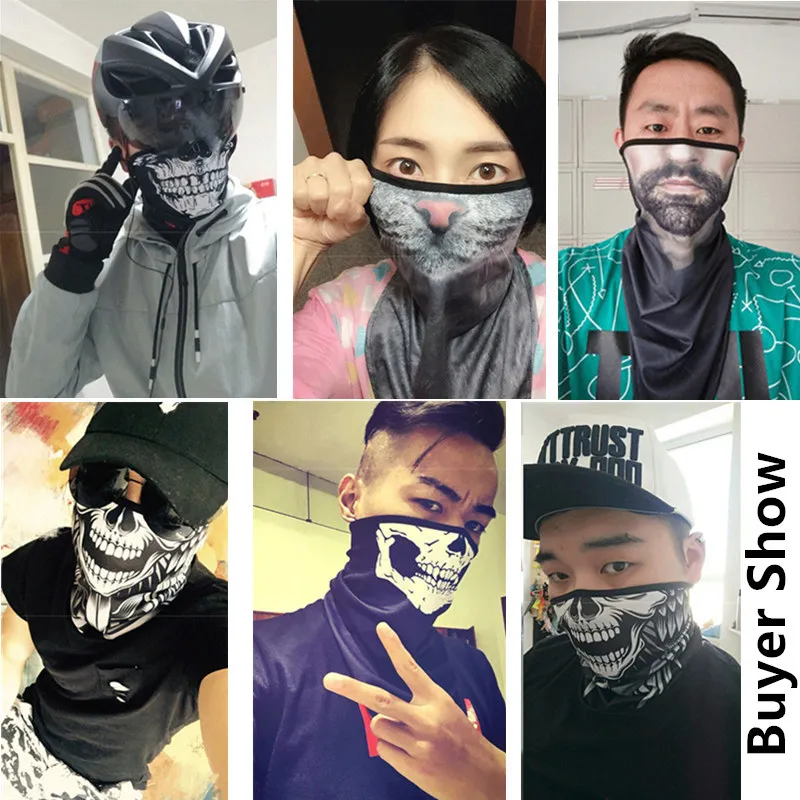 Trend Motorcycle Windproof Bandanna Multicolor colorful Half Face Mask Snowboard 