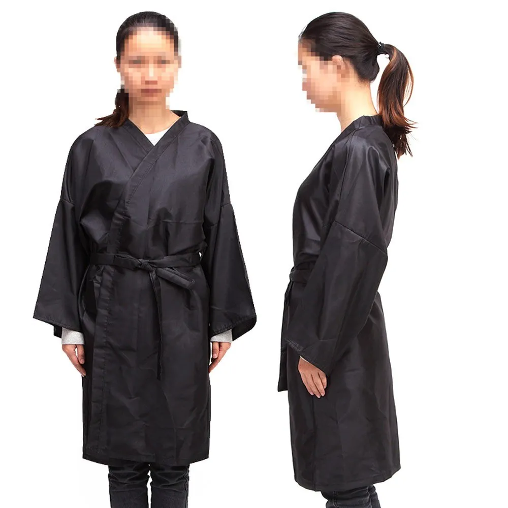 Salong Frisörklänning Förkläde Cape Kimono Smock Schampo Hårtyg Frisöroverall Klient Barber SPA Gästbadrock