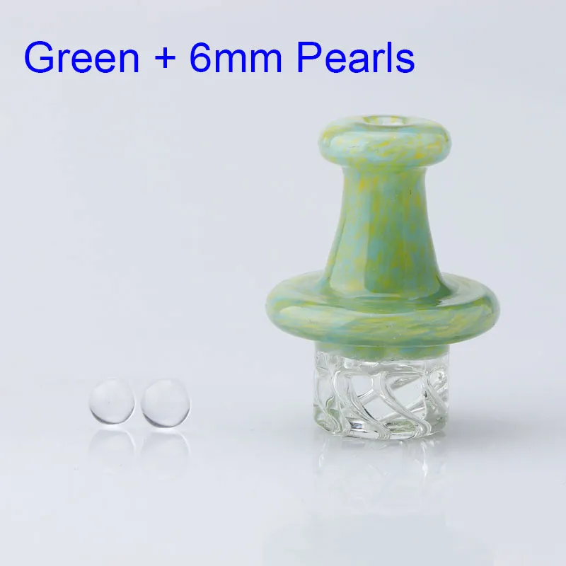 DHL shipping!!! 30mm OD Color Glass UFO Carb Spinning Cap And 2pc free quartz pearl For Beveled Edge Quartz Banger Dab Rig