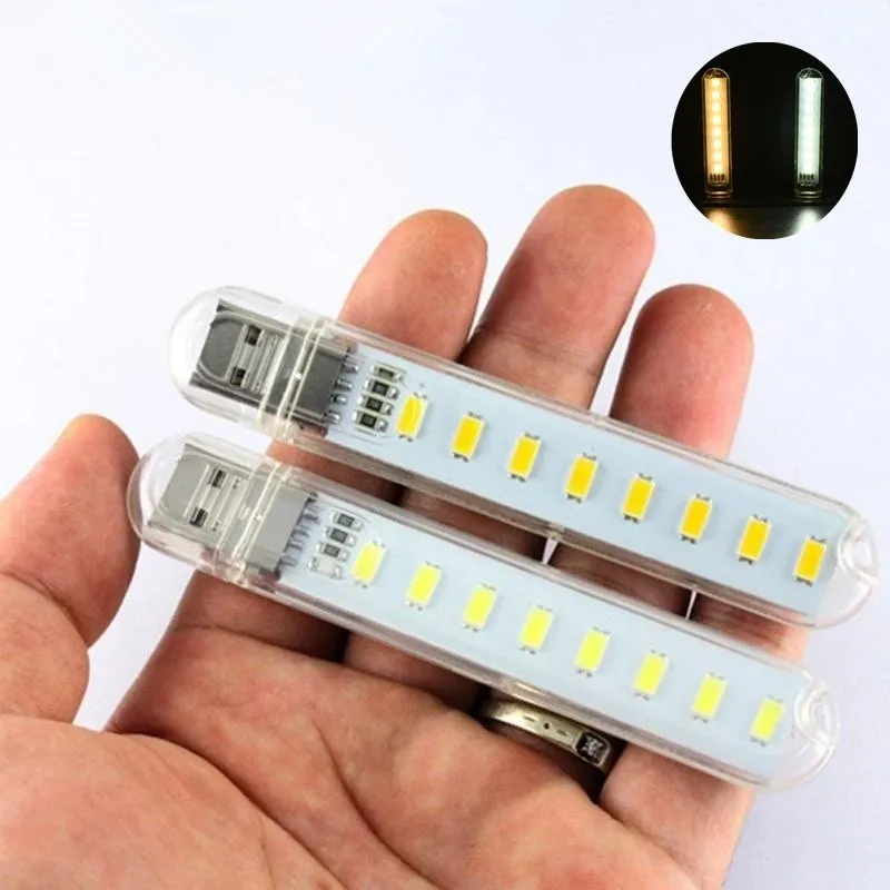 8 LED Mini USB Portable Lampe DC 5V Camping USB Éclairage Pour PC Portable  Mobile Power Bank Gadget Du 1,69 €
