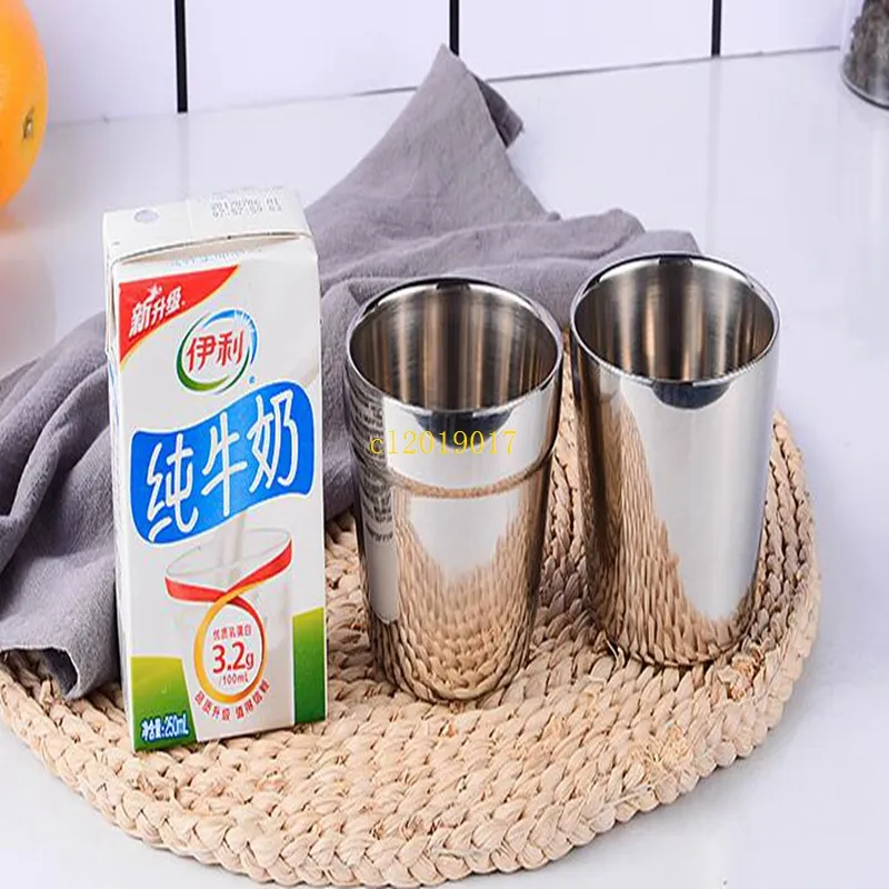 150pcs 180ml Stainless steel cup coffee mug double wall wine beer milk mug1