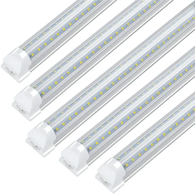 25 PCs 4 pés 5ft 5ft 8ft 8ft Tubo LED T8 Bracket Integrated Bracket Porta Cooler em forma de V 1200mm AC 85-265V Frete grátis USD FedEx