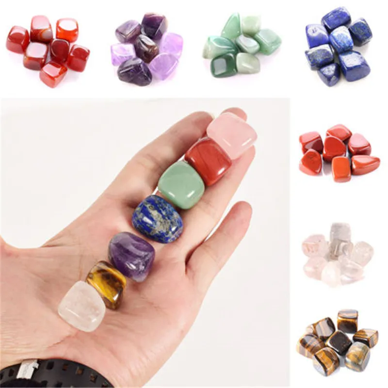 Doğal Kristal Chakra Stone'un 7pcs Set Doğal Taşlar Palmiye Reiki Şifa Kristalleri Taşlar Ev Dekorasyon Aksesuarları