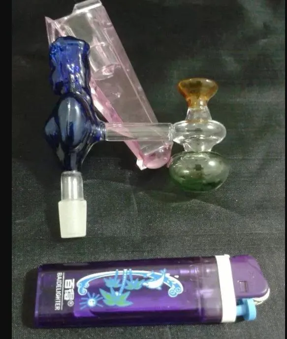 vetro piatto di bellezza zucca bong accessori, Colorful tubo pipe di vetro curvo Oil Burner Tubi Tubi dell'acqua Dab Rig Glass Bong tubi