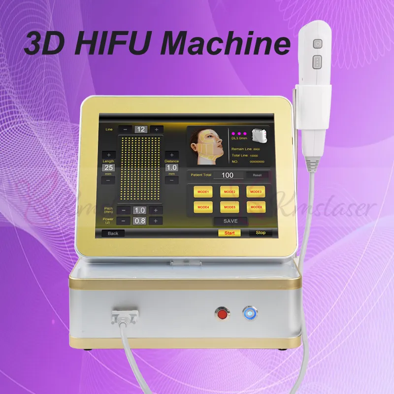 Профессиональная фабрика 8 картридж 3d hiifu омоложение кожи лица лифтинг / боде для похудения красоты машина 3D hifu лица и тела лифтинг машина
