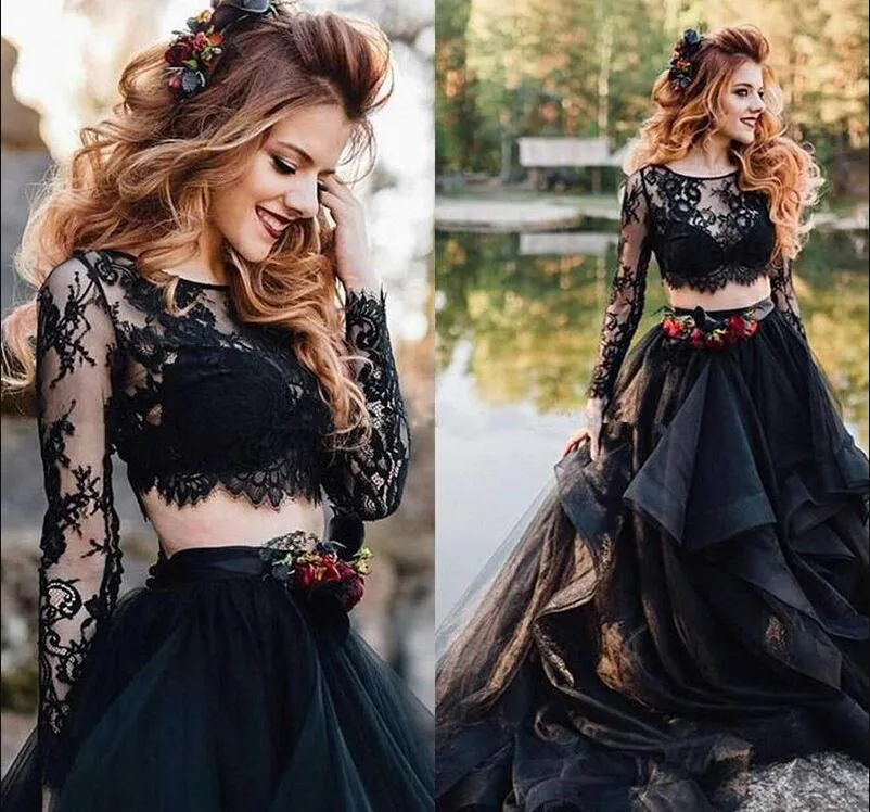 black wedding top