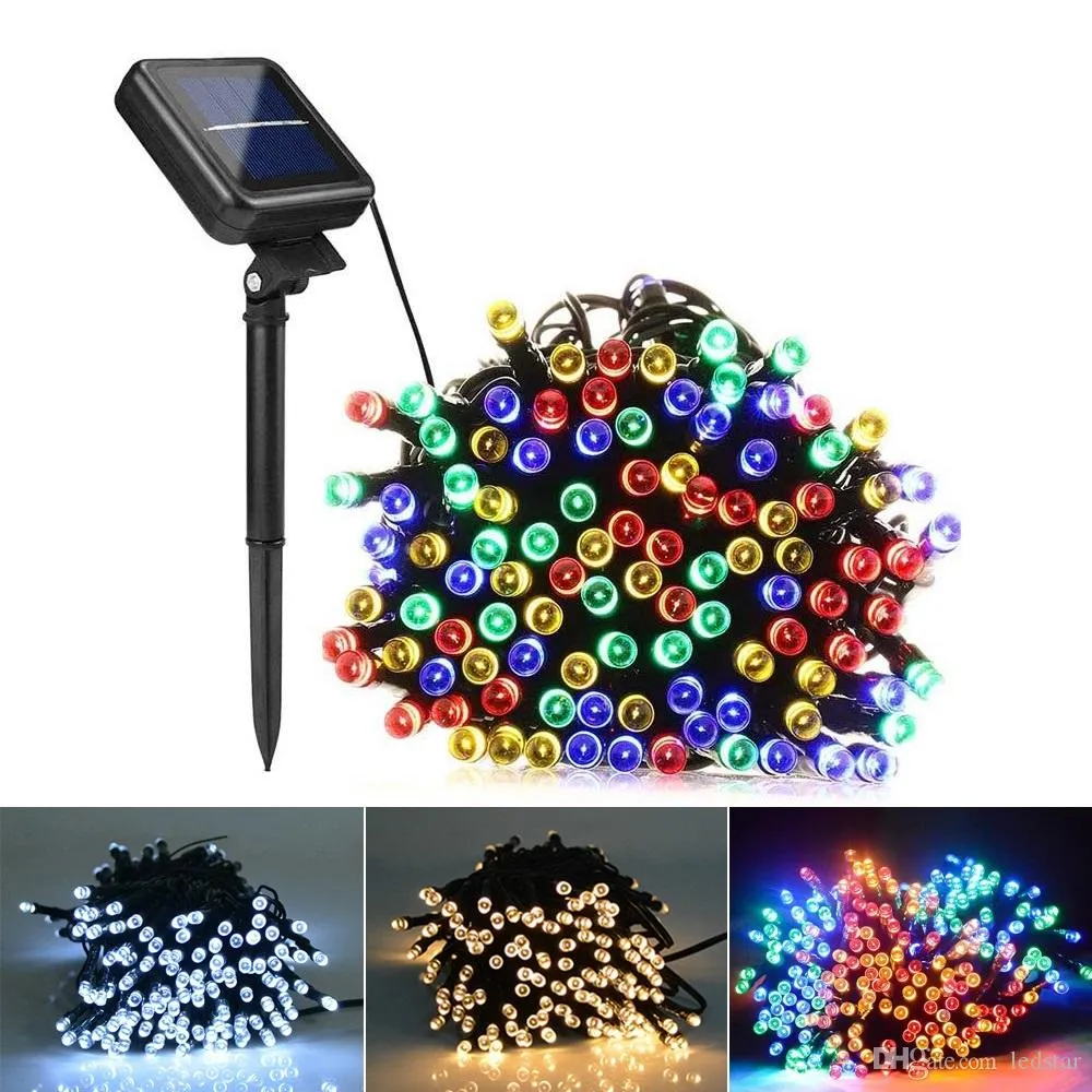 Magia Solar: Tubo Colgante 50/100 LED Hadas – Cadena Luz Exterior Navidad (IP68) Multicolor / Cálida