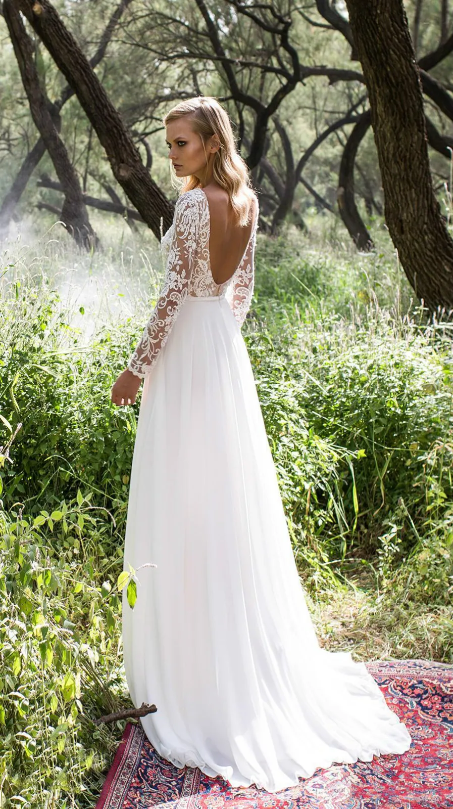 Long sleeve wedding sales dress with detachable skirt