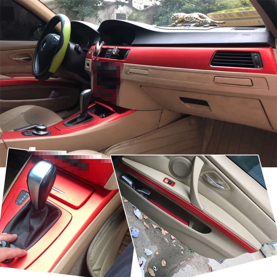 For BMW 320i 325i 328i E90 Car Interior Decal 5D Vinyl Wrap Sticker Carbon  Fiber