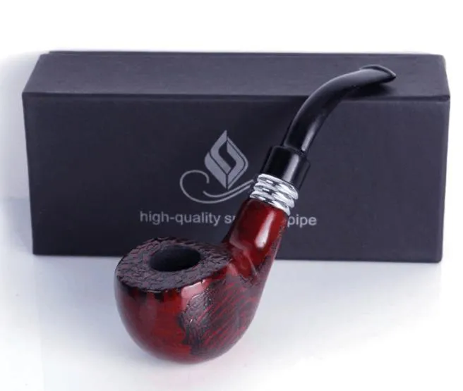 Tillverkare Direktförsäljning Solid Wood Pipe Tobacco Munstycke Partihandel Hartsrör Tobaksmöbler Spot