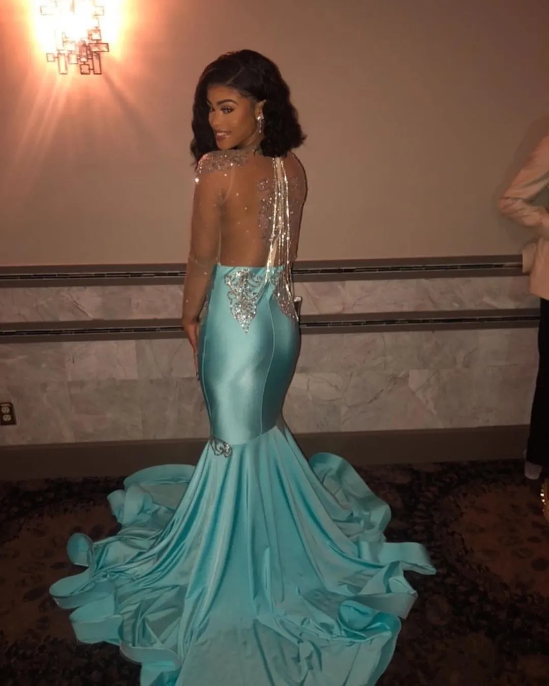 Seafoam green deals formal dress