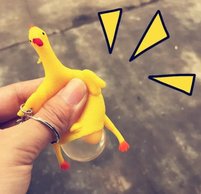Yeni anahtarlık kolye komik parodi araçlar oyuncak tavuk yumurtlayan tavuklar kalabalık stres toplu anahtarlık anahtarlık kabartma hediye takı aksesuarları